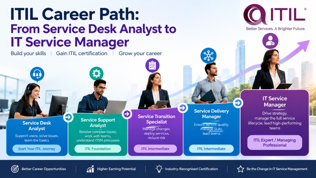 ITIL Career Path: From Service Desk Analyst to IT Service Manager